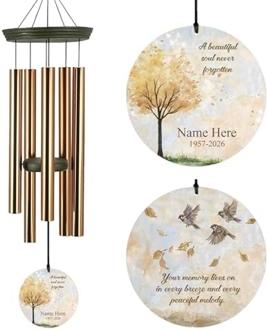 Personalized Wind Chimes Memorial Gifts Keepsake Outside by ExtrabilyOfficial