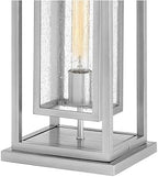 Hinkley Republic Medium 12V Outdoor Pier Mount Lantern, Satin Nickel Finish - Image 5