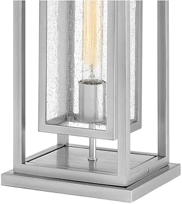 Hinkley Republic Medium 12V Outdoor Pier Mount Lantern, Satin Nickel Finish - Image 5