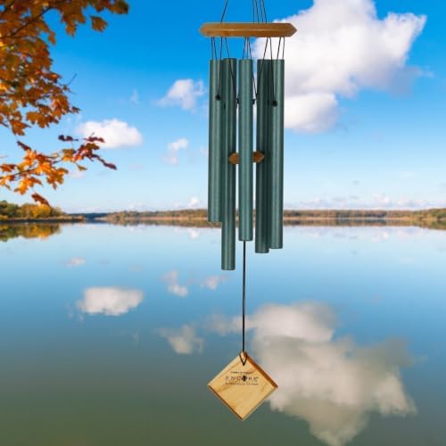 Woodstock Chimes Encore Collection, Chimes of Polaris, 22'' Verdigris Wind Chimes for Outdoor, Patio, Home or Garden Décor (DCV22) - Image 2