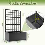 Metal Planter Box with Trellis,63"(H)*31.5(L)*15.8"(W) - Image 2