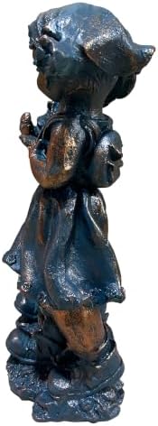 MgO Boy Girl Garden Statues Set, Exquisite Detail Lawn Ornaments for Patio - Image 4