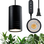 Hanging Grow Light for Indoor Plants, Full Spectrum Growing Plant Lamp with Timer,Decorative Pendant Plant Light Garden, Flowers, Greenhouse (Black) by GroNeed