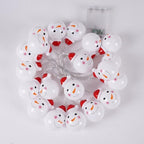 CAKERS Christmas Decor String Lights|Creative Cute Novelty Fairy Lights|Hanging Copper Wire Lights|Night Lights for Birthday Party Xmas Tree Decor,Xmas Snowman Head,3m(9.8ft)-20LED-USB - Image 3