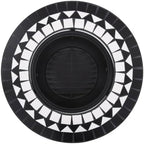 Black White Ceramic Fire Pit 26.8 Inch with Steel Bowl - Image 5