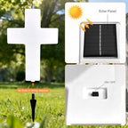 Solar Cross Light, Grave Decorations for Cemetery Memorial - Image 4