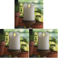 Luminara - Flameless LED Battery Operated Flickering Pillar Candles - White - Pack of 3-3x4.5 - Realistic Moving Flame Real Wax Indoor/Outdoor Decor by Luminara