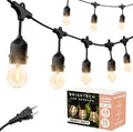 Brightech Ambience Pro - Waterproof LED Outdoor String Lights - 15 Hanging, Dimmable 2W Vintage Edison Bulbs - 48 Ft Commercial Grade Patio Lights Create Cafe Ambience in Your Backyard by Brightech