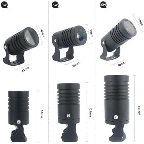 LED Beam Spotlight, Rotation Spotlight, IP67 Waterproof LED Landscape Lights, Wall Washer Spotlights Long Throw Narrow Beam, Remote Illumination Spotlights(Green,5W(AC85-265V)) - Image 2