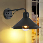 Dusk to Dawn Sensor Wall Sconce Outdoor Lighting Fixture, Industrial Outdoor Barn Light Matte Black Exterior Wall Sconce for Patio,Doorway,Porch,Entryway,Garage, 3 Pack - Image 2