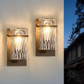 2-Pack Outdoor Wall Sconce,Brown Waterproof Exterior Lighting by YAOWSZM