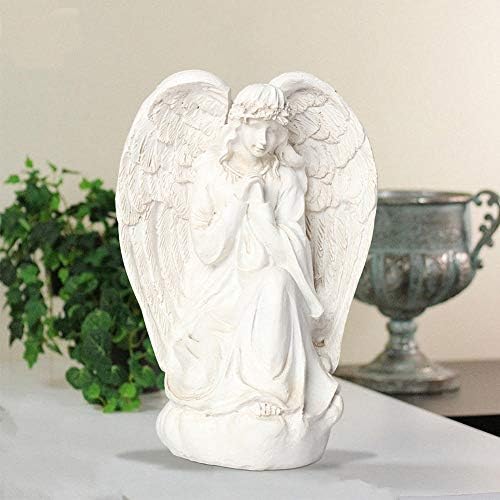Ulalaza Outdoor Resin Solar Lights Angel Shape Solar Powered LED Lamp Waterproof Garden Light Decoration for Walkway Path Landscape Lawn Yard - Image 2