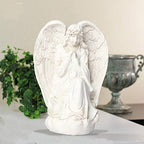 Ulalaza Outdoor Resin Solar Lights Angel Shape Solar Powered LED Lamp Waterproof Garden Light Decoration for Walkway Path Landscape Lawn Yard - Image 2