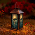 Solar Lantern Surreal Ocean Whale Stained Outdoor Waterproof Garden Hanging Lantern Solar Powered Lighting Outside Solar Light for Patio Yard Camping, Gifts for Women Mom by Unknown
