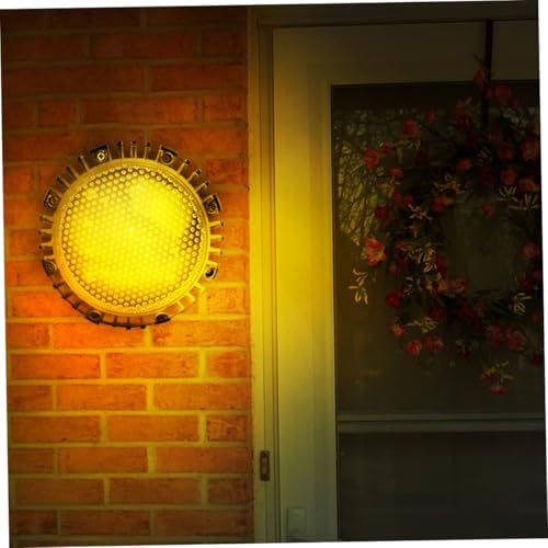 SEWACC 4pcs Warm Light LED Solar Ground Lawn Lamps Outdoor Solar-Powered Landscape Disc Lights for Garden Pathway Patio In-ground Lighting - Image 3