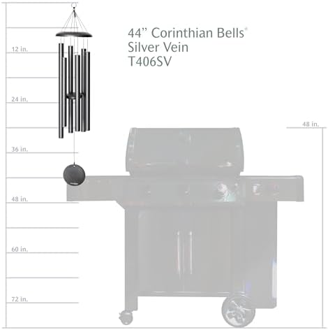 Corinthian Bells by Wind River - 44 inch Silver Vein Wind Chime for Patio, Backyard, Garden, and Outdoor Decor (Aluminum Chime) Made in the USA - Image 6