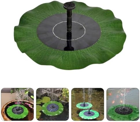 Solar Bird Bath Fountain Floating Lotus-Leaf Solar Water Fountain with Nozzle for Garden Pond Decoration Outdoor Pump - Image 3