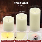 Real Wax Rechargeable Candles Flickering Realistic,Warm White - Image 2