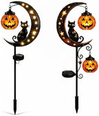 Halloween Solar LED Garden Stake Light Black Cat Jack-O-Lantern by Unknown