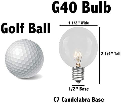 Novelty Lights 11 Feet 10 LED G40 Outdoor Bell Lampshade String Lights - Image 6