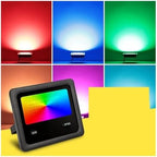 Outdoor Floodlight, RGB LED Floodlights, Intelligent Outdoor, 16 Colors, 4 Color Changing Effects, Garden and Party, Illuminate The Widest Area,for Garage Stadium(15W) - Image 3