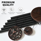 Vanquer Gift Wind Chimes for Outside - 30'' Wind Chimes Outdoor Clearance, Windchimes Outdoors, Memorial Wind Chimes, Sympathy Gift, Patio, Home Décor, Vintage Black (30" Hummingbird) - Image 3