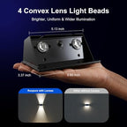 4 Pack Cool White Solar Power Fence Wall Light Outside Up and Down - Image 3