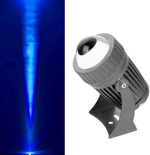 Rotation Led Beam Lamp, 10W Outdoor LED Spot Lights, IP66 Waterproof Ground Landscape Lights, Narrow Beam Wall Washer Spotlights, for Billboard Building Lighting(Blue,12V) by Unknown