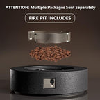 COSIEST 42 inch Outdoor Propane Fire Pit Coffee Table w Concrete Round Base Patio Heater, Certified, 50,000 BTU Stainless Steel Burner, Free Lava Rocks, Wind Guard, Rain Cover, Gray - Image 7