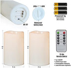 8" x 5" Waterproof Outdoor Flameless Candles Battery Operated LED Flickering Pillar Candles with Remote and Timer for Indoor Outdoor Lanterns, Long Lasting, Ivory White Large, Set of 2 - Image 4