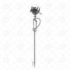 Red Carpet Studios Garden Stake Yard Art Metal and Glass Balance Rocker with 4-Prong Stake, 55" Tall, Owl - Image 3