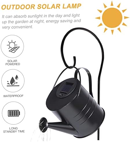 Solar Watering Can Garden Light Xmas Iron Decorative Lawn Lamp - Image 5