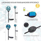 VCUTEKA Decorative Solar Garden Lights, 3.5" Mosaic Globe Stake 2 Pack - Image 4