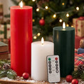 Retisee 3 Pcs 6/8/12" Christmas Flameless LED Candles Decorations for Home by Retisee