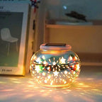 Solar Outdoor Table Lamp, Solar Powered Mosaic Glass Ball Garden Lights Waterproof Color Changing Mood Night Lights (O) - Image 7