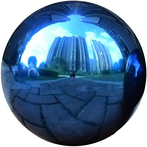10 inch Gazing Ball,Blue Garden Sphere Mirror Globe Ball,Paint from Stainless Steel Hollow Ball,Polished Reflective Smooth Ball,Durable Shiny Decorations for Garden Patio Yard Home - Image 4