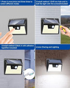 Peasur 20 Pack Solar Lights for Outside, Motion Sensor Outdoor Lights, 140LED Solar Security Lights 3 Working Modes, Solar Lights Outdoor Waterproof for Outside Garden Yard Fence - Image 6