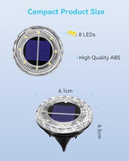24 Pack Mini Solar Powered Ground Lights, Bright LED Solar Lights Outdoor Waterproof for Landscape Decoration, Pathway Lighting for Garden Walkway Driveway (Warm White) - Image 5