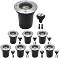 Landscape Lights LED Well Lights 6W,12-24V Low VoltageLandscape Lighting with Replacement 6W 2700K Bulb Dimmable Waterproof Landscape Lighting for Yard, Garden, Patio (White, 8pck) by Agdjasa