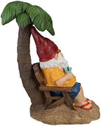 Northlight 12.25" Tropical Gnome with Palm Tree Outdoor Garden Statue - Image 5