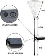 Solar Garden Firework Lights Outdoor Waterproof, 4 Pack Solar Powered Art Stake Twinkle Lighting for Outside Decor, 120 LED Sparklers String Lights for Yard Pathway Christmas Decorations(White) - Image 7