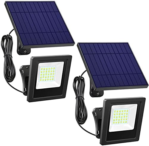 2 Pack Solar Wall Mount Lights - Super Bright Solar Security Flood Lights for Outdoor Use, IP65 Waterproof, Dusk to Dawn by Awanber