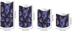 Purple Butterfly Flameless Candles with Remote Timer Battery Powered LED Candles Color Changing Pillar Electric Fake Candles Bulk for Indoor Set of 4 - Image 2