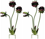 Venus Flytrap Garden Stake - 25inch Metal Outdoor Flowers Yard Art (2PCS) by Unknown