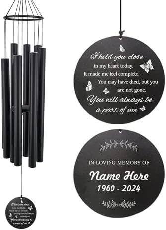 Personalized Butterfly Wind Chimes, in Loving Memory of Dad/Mom, Sympathy Gifts Wind Chime for Loss of Loved Ones, 36inch Deep Tone Wind Chimes for Condolences by ExtrabilyOfficial