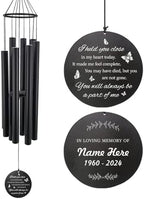 Personalized Butterfly Wind Chimes, in Loving Memory of Dad/Mom, Sympathy Gifts Wind Chime for Loss of Loved Ones, 36inch Deep Tone Wind Chimes for Condolences by ExtrabilyOfficial