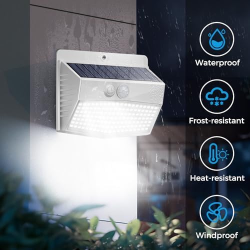 Peasur 8 Pack Solar Motion Sensor Lights Outdoor Waterproof with 3 Modes - Image 4