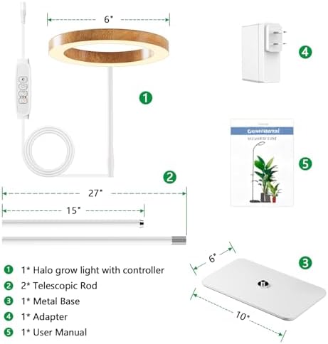 Full Spectrum 68" Floor Grow Lights for Indoor Plants with Base - Image 7