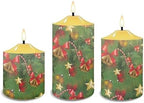 Cozeyat Flameless Candles with Remote Christmas Lights Bowknot Tree Design Electric LED Candles for Indoor Outdoor Christmas Decor Flickering Pillar Tea Lights Battery Operated - Image 2