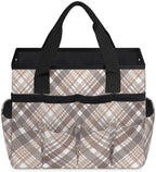 St Patricks Plaid Garden Tool Bag Tote for Men Women Multiple Pockets Wide Mouth Heavy Duty Waterproof Tool Organizer Bag for Outdoor Lawn Yard Portable Gardening Storage With Elasticbands by Unknown